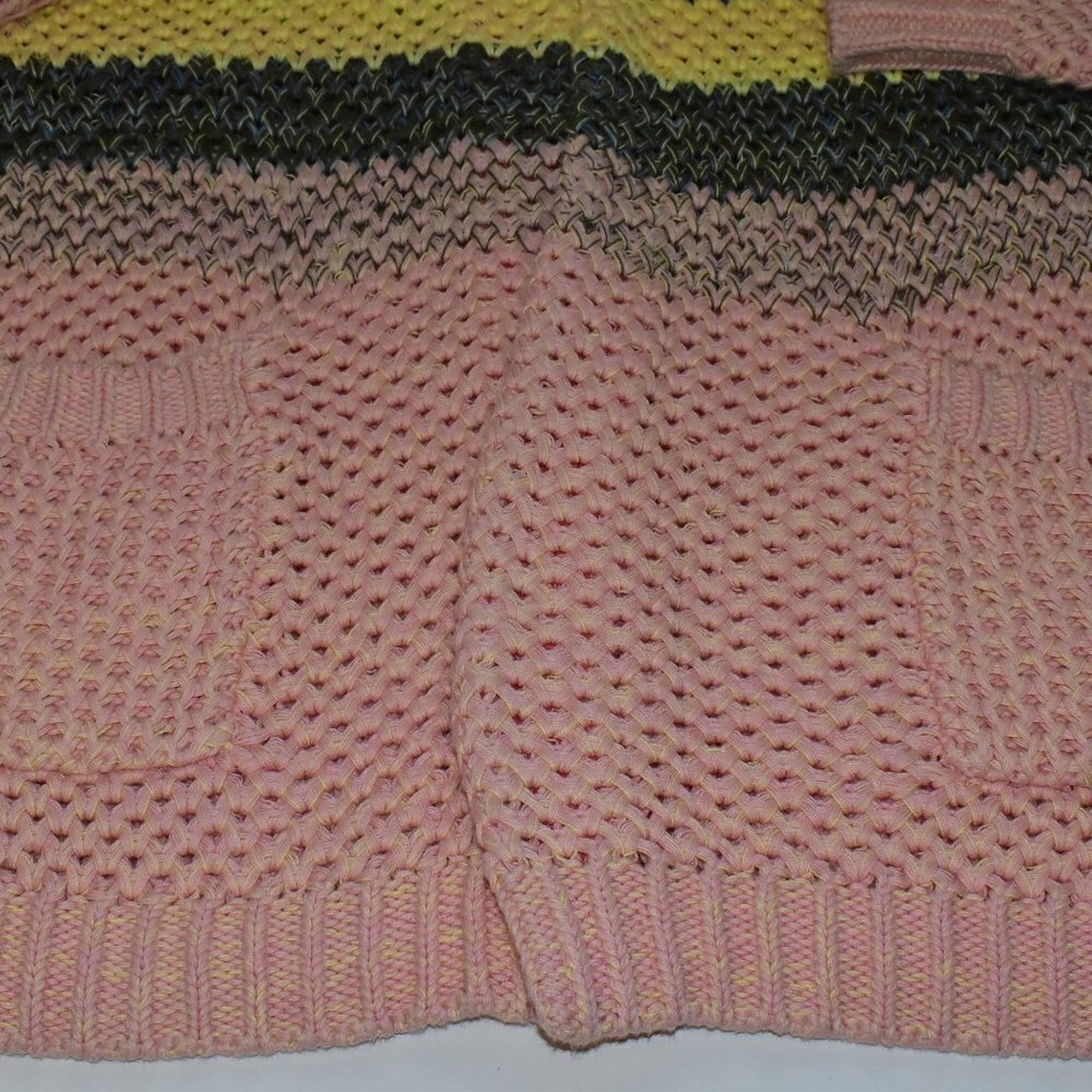 Calson Open Front Cotton Open Weave Cardigan Size… - image 7